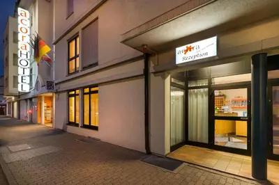 Das Gebäude in dem sich das Aparthotel befindet