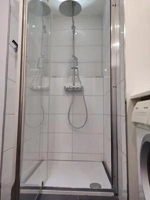 Ein Badezimmer in der Unterkunft FeWo ALBTALECK - Wohnen im Kurort Waldbronn