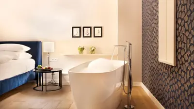 Ein Badezimmer in der Unterkunft Hotel Villa Toskana
