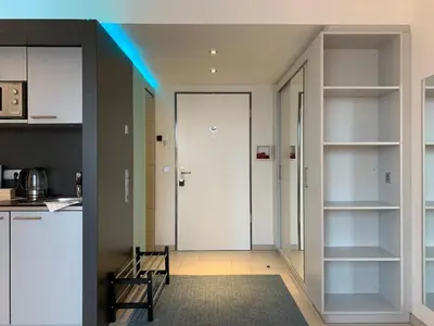 Küche/Küchenzeile in der Unterkunft Gemütliches Apartment by Rabe - Parkplatz, Smart-TV, Netflix