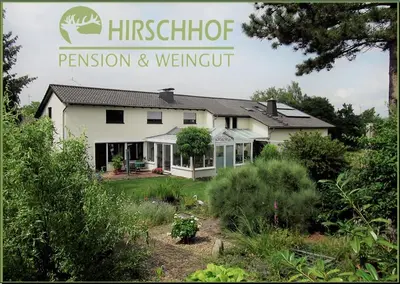 Ein Garten an der Unterkunft Pension und Weingut Hirschhof