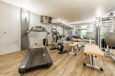 Das Fitnesscenter und/oder die Fitnesseinrichtungen in der Unterkunft Raitelberg Resort