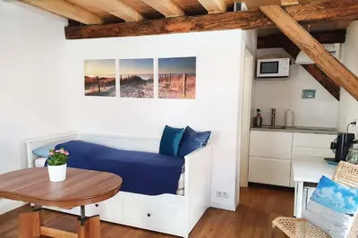 Küche/Küchenzeile in der Unterkunft Zentral gelegenes Apartment mit WLAN