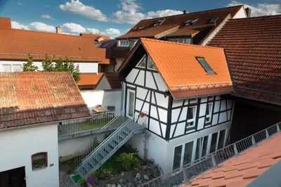 Das Gebäude in dem sich die Ferienwohnung befindet