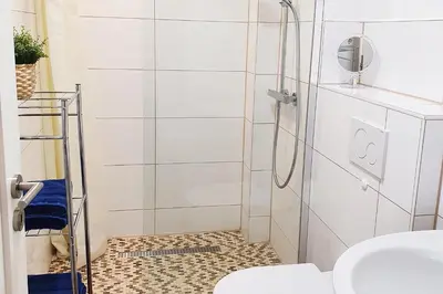Ein Badezimmer in der Unterkunft Zentral gelegenes Apartment mit WLAN