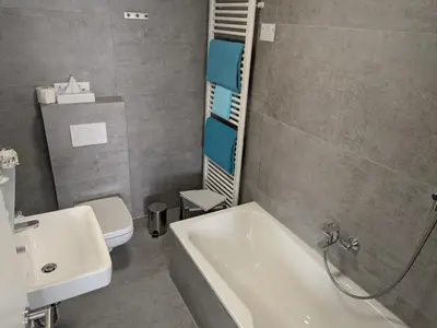 Ein Badezimmer in der Unterkunft Hotel Odenwaldblick