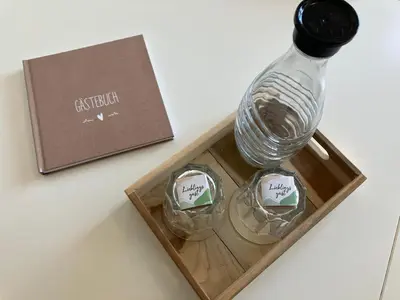 Getränke in der Unterkunft Ferienwohnung-Ludwigsburg-City