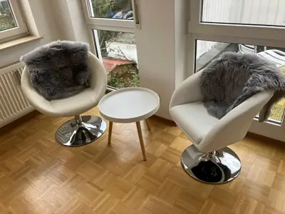Ein Sitzbereich in der Unterkunft Ferienwohnung-Ludwigsburg-City