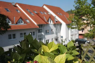 Das Gebäude in dem sich die Pension befindet