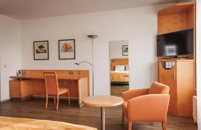 TV/Unterhaltungsangebot in der Unterkunft Ariva Boardinghouse Platanenhof