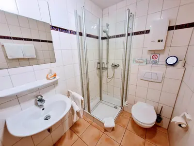 Ein Badezimmer in der Unterkunft Ambiente Ferienwohnungen