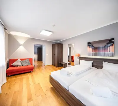 Ein Bett oder Betten in einem Zimmer der Unterkunft BoardingWorld Heidelberg
