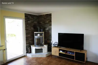 TV/Unterhaltungsangebot in der Unterkunft Birkenblick - Ferienwohnung Owwe