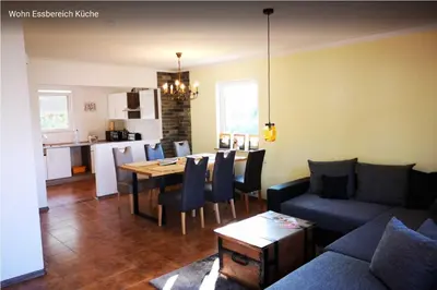 Küche/Küchenzeile in der Unterkunft Birkenblick - Ferienwohnung Owwe