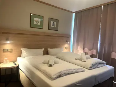 Ein Bett oder Betten in einem Zimmer der Unterkunft Altes Sudhaus
