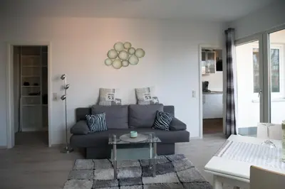 Ein Sitzbereich in der Unterkunft Ferienwohnung Toskana mit Schwimmbad und Sauna