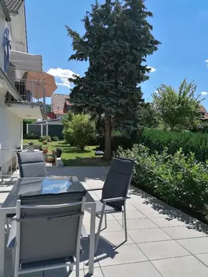 Ein Garten an der Unterkunft Ferienwohnung Lieblingsplatz