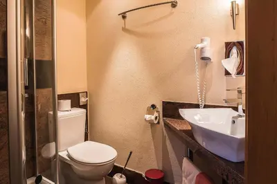 Ein Badezimmer in der Unterkunft Hotel Sperling mit E-Ladestation