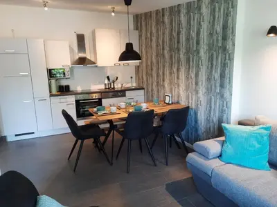 Küche/Küchenzeile in der Unterkunft Ferienhaus auf dem Lusitanohof Jäger