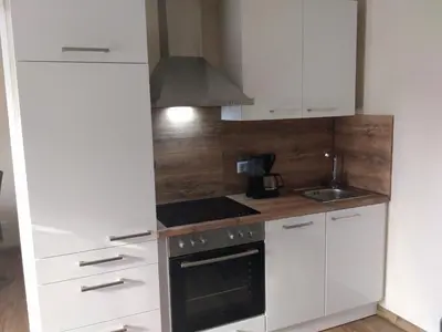Küche/Küchenzeile in der Unterkunft Untere Ferienwohnung Asshoff in Ahorn