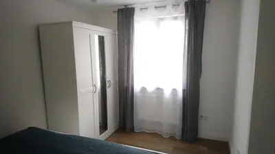 Ein Bett oder Betten in einem Zimmer der Unterkunft Das Mini-Haus im Herzen Großostheims