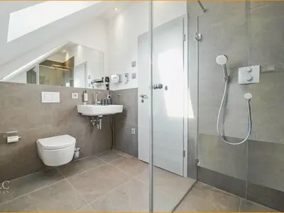 Ein Badezimmer in der Unterkunft Hotel Landlust St. Martin