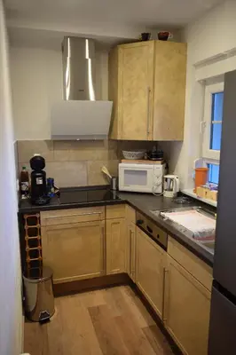 Küche/Küchenzeile in der Unterkunft Ferienwohnung Teufelstisch