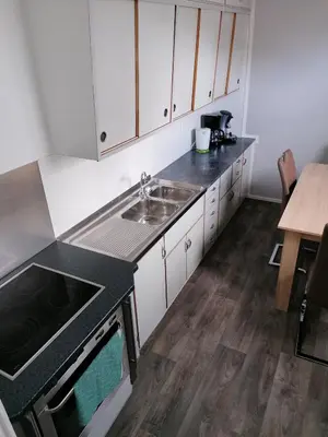 Küche/Küchenzeile in der Unterkunft Ferienhaus Stein, TOP Monteurwohnung, 5 große Einzelzimmer, Doppelzimmer, Übernachtung bis 8 Personen möglich
