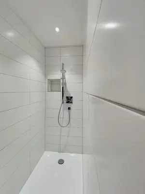 Ein Badezimmer in der Unterkunft Gemütliche Wohnung mit Balkon