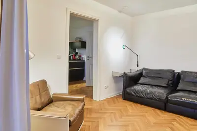 Ein Sitzbereich in der Unterkunft Gemütliche Wohnung mit Balkon