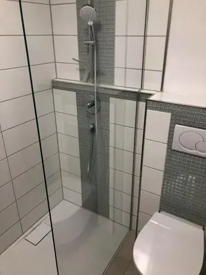 Ein Badezimmer in der Unterkunft Ferienwohnung mit hervorragender Aussicht