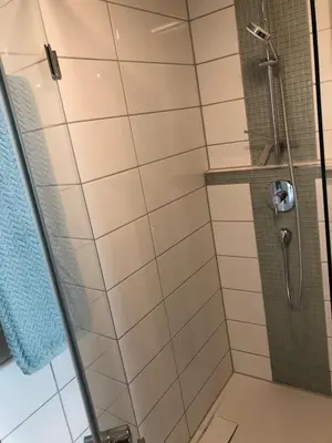 Ein Badezimmer in der Unterkunft Ferienwohnung mit hervorragender Aussicht