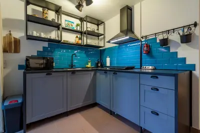 Küche/Küchenzeile in der Unterkunft Ruhiges Apartment Ettlingen-Spessart