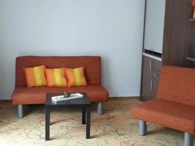 Ein Sitzbereich in der Unterkunft Hotel AVIVA by APOLONIA