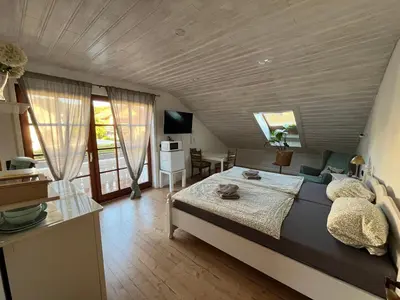 Ein Bett oder Betten in einem Zimmer der Unterkunft Landhaus Bad Rotenfels - Bethel