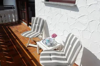 Ein Sitzbereich in der Unterkunft Landhaus Bad Rotenfels - Bethel