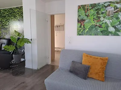 Ein Sitzbereich in der Unterkunft Hortensie Speyer