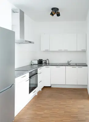 Küche/Küchenzeile in der Unterkunft Prime Park Family Apartment Aschaffenburg