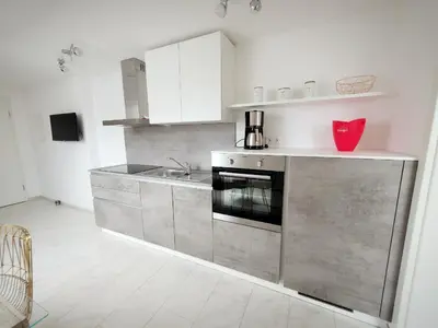 Küche/Küchenzeile in der Unterkunft Stengels Sekt Appartements
