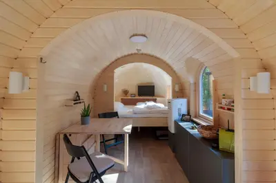 Ein Bett oder Betten in einem Zimmer der Unterkunft Tortuga - einfach anders!