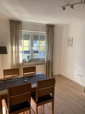 Ein Sitzbereich in der Unterkunft Ferienwohnung Birka