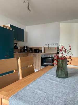 Küche/Küchenzeile in der Unterkunft Ferienwohnung Birka
