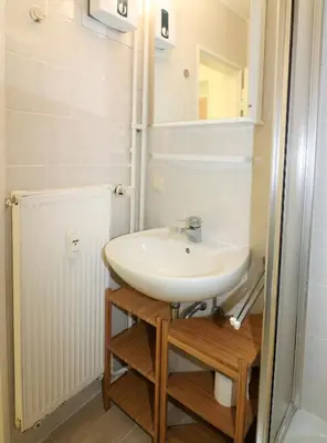 Ein Badezimmer in der Unterkunft Kupferberg - helles und gemütliches Appartement in Uninähe