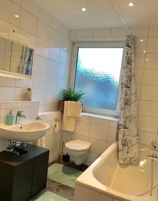 Ein Badezimmer in der Unterkunft Homy 1BR plus Sofabed Business Apart - Near BASF - Super fast Wifi - Free Parking
