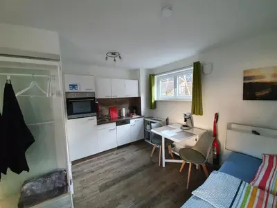 Küche/Küchenzeile in der Unterkunft Ferienwohnung Raiffeisenstraße - Obernburg