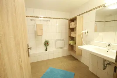 Ein Badezimmer in der Unterkunft Am Treidelpfad