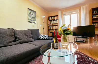 Ein Sitzbereich in der Unterkunft Ferienhaus CASA PI mit Gemeinschaftgarten