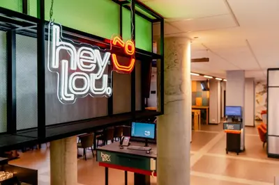 TV/Unterhaltungsangebot in der Unterkunft Hey Lou Hotel Karlsruhe Messe