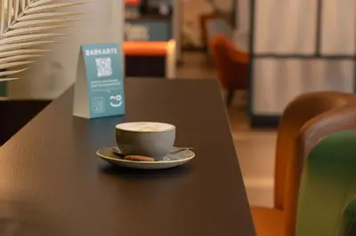 Ein Sitzbereich in der Unterkunft Hey Lou Hotel Karlsruhe Messe
