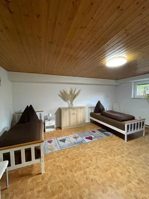 Ein Sitzbereich in der Unterkunft Ferienwohnung Juco
